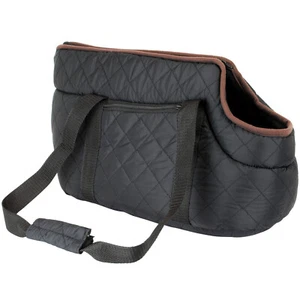 Bolso de Mano Acolchado Transportador de Mascotas Pequeño Perro Cachorro Negro Gato Lleno Bolso de Viaje - Imagen 1 de 7