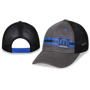 Mopar Striped Gray and Black Mesh Unstructured Hat - Picture 1 of 6