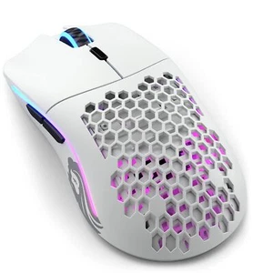 Glorious Wireless Model O: 69g, RGB, Ambi, Lag-Free, 71hr Battery - Matte White - Picture 1 of 17