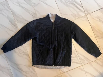 Bylt Basics Hi-Lo Reversible Bomber Jacket Navy/Storm Size Small - Image 1 of 4