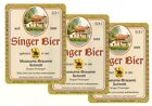 3 alte Bieretiketten 4,8 % Museumsbrauerei Schmitt SINGEN Thüringen * S182c