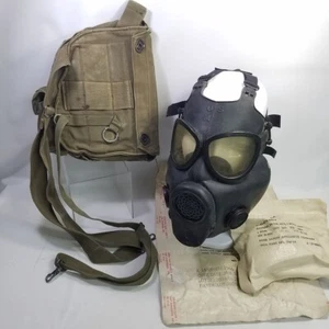 Vtg US Army Gas Mask ABC-M17 Canvas Bag Filters Issue Bags 1964 1966 Vietnam Era - Picture 1 of 21