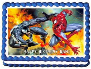 SPIDERMAN und GIFT Essbar Tortenaufleger Bild Party  - Bild 1 von 10