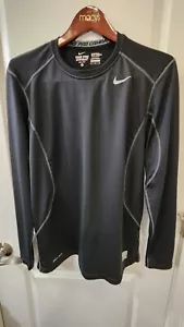 Nike Pro Combat Long Sleeve Shirt Men's Medium. Fitted Black Dri-Fit - Picture 1 of 4