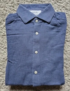 Charles Tyrwhitt Slim Fit Dark Blue Dress Shirt Men's Size 15 - 33 - Picture 1 of 7