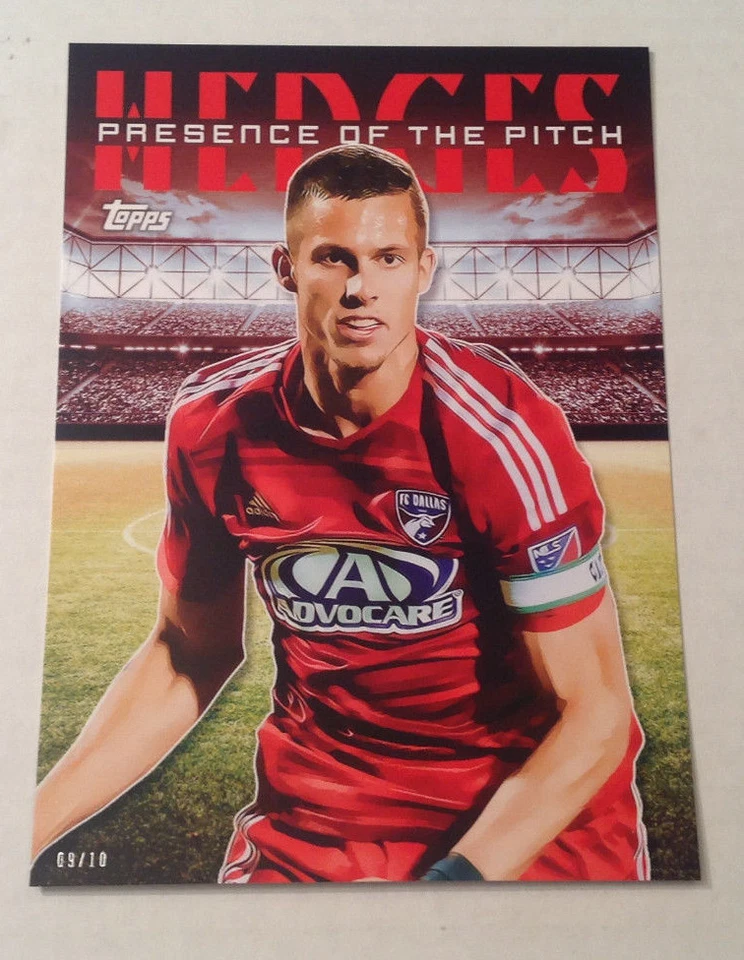 2016 Topps MLS Presence of the Pitch (Red #/10 Made) MATT HEDGES FC Dallas - Image 1 of 1