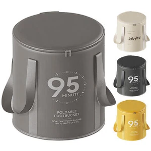 Collapsible Foot Bath Basin Bag Foot Soaking Bath Basin with Lid Travel Bucket - Picture 1 of 16