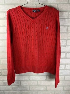 Duck Head Mujer’s Suéter Rojo Talla 2X/JP Hecho en Australia De Colección Cable Net - Imagen 1 de 14