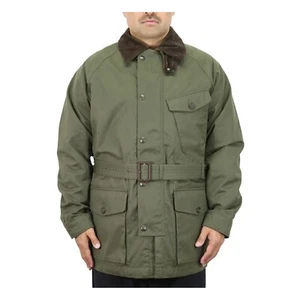 Polo Ralph Lauren Oil Tin Cotton Hunting Jacket with Cord Collar - Olive Green - - Picture 1 of 16