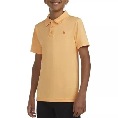 Hurley Boys Shirt XXL Short Sleeve Performance Short Sleeve Polo Orange 18/20 - Image 1 of 4