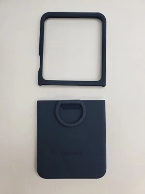 ПОДЛИННЫЙ Samsung силиконовый чехол с кольцо для Galaxy Z Flip5 индиго синий б/у - Изображение 1 из 2