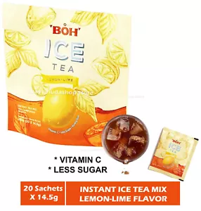 Tee BOH ICE Zitrone Limettengeschmack Teemischung weniger Zucker Vitamin C 20 Beutel x 14,5 g - Bild 1 von 5
