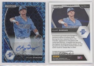 2021 Panini Prizm Draft Picks Carolina Blue Velocity Clay Dungan #PDP209 Auto