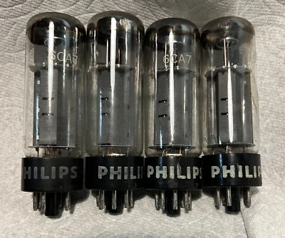 Philips Mullard Xf3 cuádruple de tubos de alimentación EL34 6CA7 de colección Blackburn Factory Foto 1 de 4