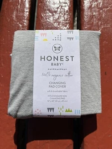 Honest Baby 100% Organic Cotton Solid Gray Diaper Changing Pad Cover 16"×32" - Picture 1 of 2