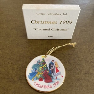Vtg Walt Disney Grolier Christmas Annual Disc Ornament Charmed Christmas 1999 - Imagen 1 de 3