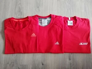 Adidas T-shirts Set Men Red Shirt Top Sport NEW! - Picture 1 of 5