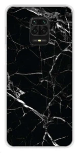 Coque en silicone imprimée compatible Xiaomi Redmi Note 9S Marbre Noir - Picture 1 of 3