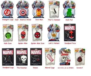 Bendable Keychain Spiderman Deadpool Daredevil Hulk Punisher Capt America Loki - Picture 1 of 36