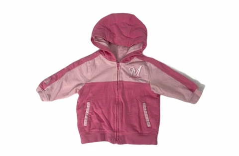 Majestic MLB Milwaukee Brewers Infant Girl's Hoodie Pink Size 12 Months Cover