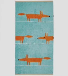 Scion Mr Fox Towel, Aqua Bath 70x130 cm MARKED SS11 121 - Picture 1 of 8