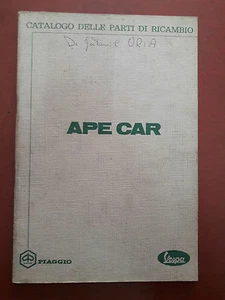 CATALOGO PARTI RICAMBIO PIAGGIO APE CAR - Imagen 1 de 1