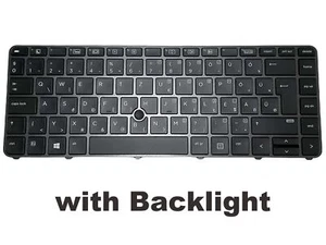 Backlit Tastatur Ungarisch Keyboard for HP EliteBook 840 G3 G4 745 G3 G4 Black - Bild 1 von 5