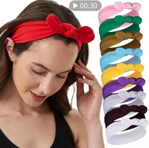 Mujer Damas Dima Moño Envoltura Elástica Yoga Deportes Turbante Niña Torcida Para el Cabello - Imagen 1 de 20