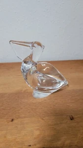 Cuenco pelícano de cristal de plomo vintage, plato, vidrio artístico - Imagen 1 de 5