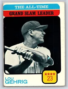 1973 Topps #472 The All-Time Grand Slam Leader - Lou Gehrig - Imagen 1 de 2