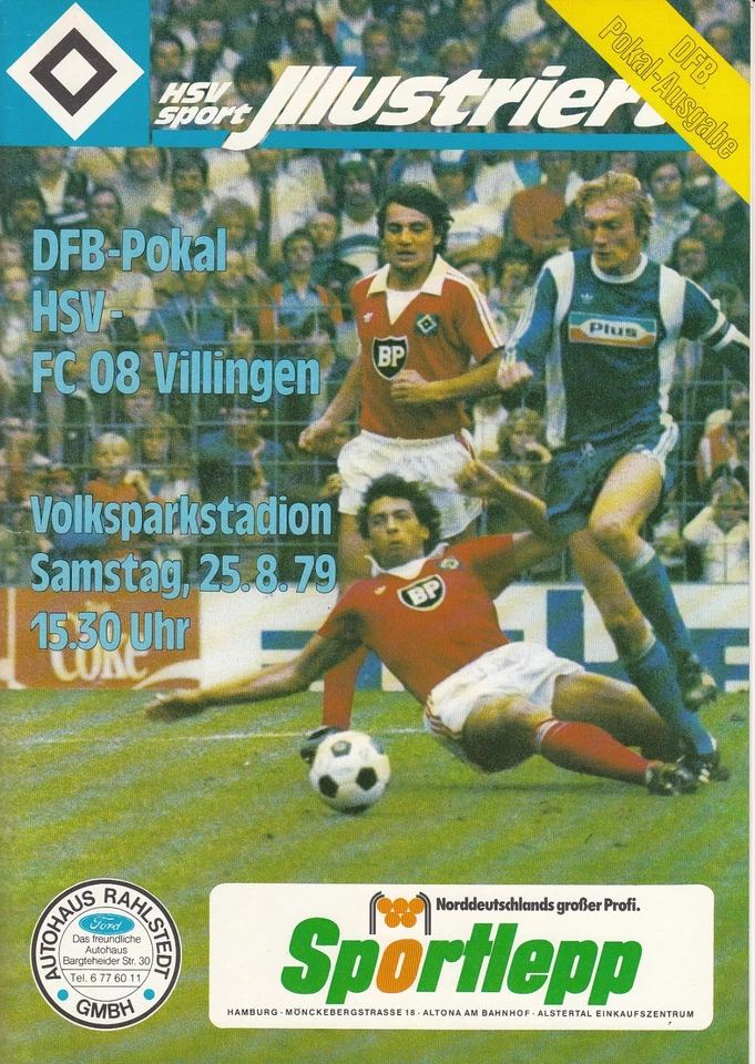 25.08.79 DFB Pokal Hamburger SV HSV - FC 08 Villingen DFB Deutschland - Bild 1 von 1