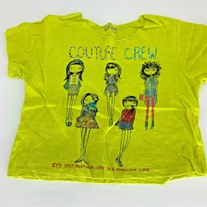 T-shirt girocollo Disney firmata bambina giallo fluo grafica giovane taglia media - Foto 1 di 6