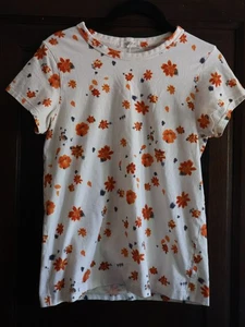 Camiseta SWEET Trapo y Hueso DELGADA Floral Corta Slv 100% Algodón Orgánico Perú M Med - Imagen 1 de 4