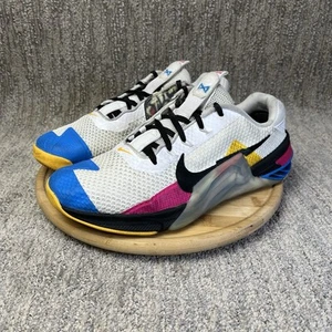 Nike Metcon 7 Mens Size 9.5 Crossfit Multicolor Prime White Black CZ8281-109 GUC - Picture 1 of 13