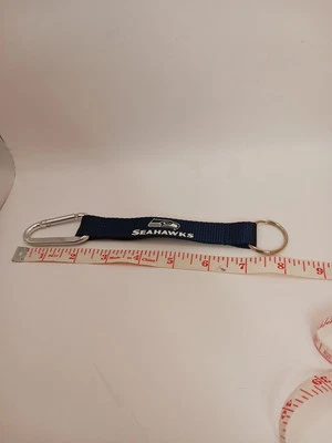 NFL Seattle Seahawks Carabiner Key Tag Key Ring Navy Blue New - Image 1 of 4