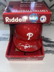 Mini casco firmato Jimmy Rollins 2002 Topps Philadelphia Phillies con scatola!! - Foto 1 di 7