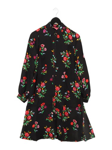 Abito midi donna Kate Spade S nero seta nuovo con etichette