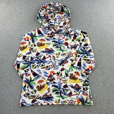 Polo Ralph Lauren Sudadera con Capucha Niños Mediana 10-12 Blanco Polo Oso Estampado Náutico Playa Foto 1 de 4