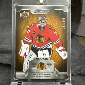 2023-24 Upper Deck Engrained Oak Rookies JAXSON STAUBER 211/399 Blackhawks UD RC - Picture 1 of 2