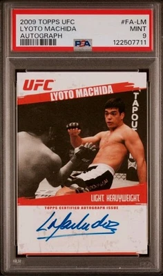 2009 Topps UFC Lyoto Machida Rookie Auto Autograph RC Champion Dragon PSA 9 HOF  - Image 1 of 2