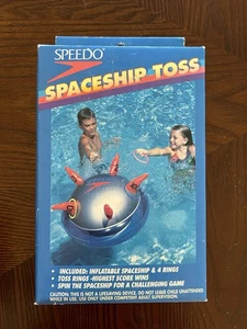 Vintage Speedo Spaceship Toss Pool Inflatable Ring Toss Game NEW - Picture 1 of 6