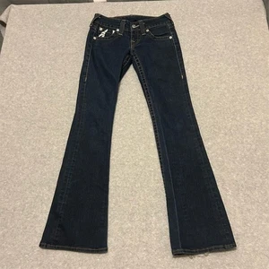 True Religion Jeans Women's Bobby Flare Size 26 Dark Wash Blue Denim - Picture 1 of 8