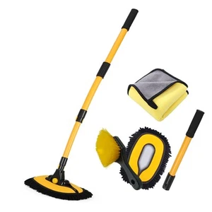 57'' Car Wash Brush with Long Handle Chenille Microfiber Car Wash Kit, Mitt R... - Picture 1 of 6