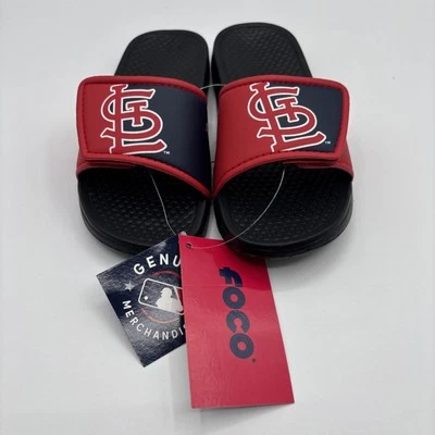 FOCO MLB San Luis Cardenales Sandalias Deslizantes Ajustables Juveniles Talla S (11-12) Nuevas Foto 1 de 4
