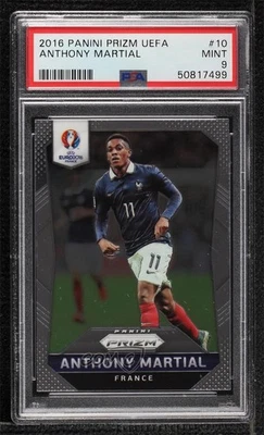 2016 Panini Prizm UEFA Euro Anthony Martial #10 PSA 9 MINT - Image 1 of 2