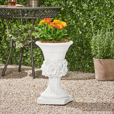 Michaelia Chalice Garden Urn Planter, Roman, Botanical, Lightweight - Image 1 of 4