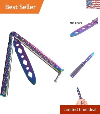 Entrenador de mariposas portátil de acero inoxidable con hoja desenfilada - diseño plegable de 4,9"" Foto 1 de 4