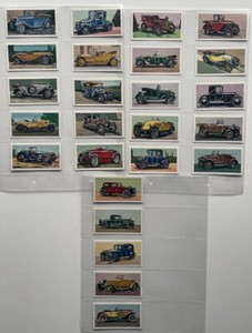 1964 Sweetule Vintage Cars Set of 25 Cards in Plastic Sheets Sku671S