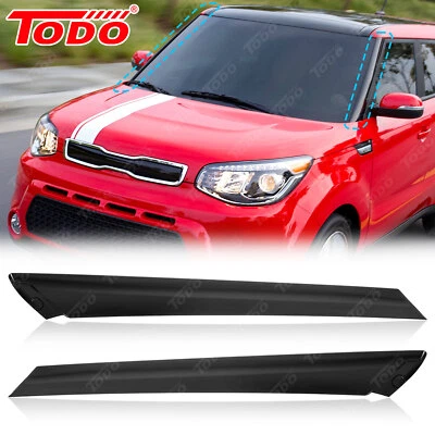 For Kia Soul 2014-2019 Windshield Pillar Trim Exterior Molding Garnish Pair L+R - Image 1 of 4