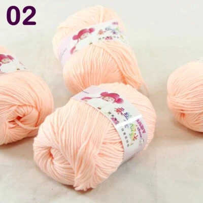 Sale 4 Skeinsx50g Cashmere Silk Wool Children Hand Knit Blankets Crochet Yarn 02 - Image 1 of 4